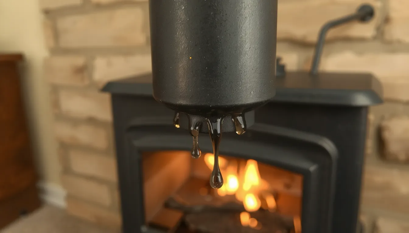 eau qui coule tuyau poêle