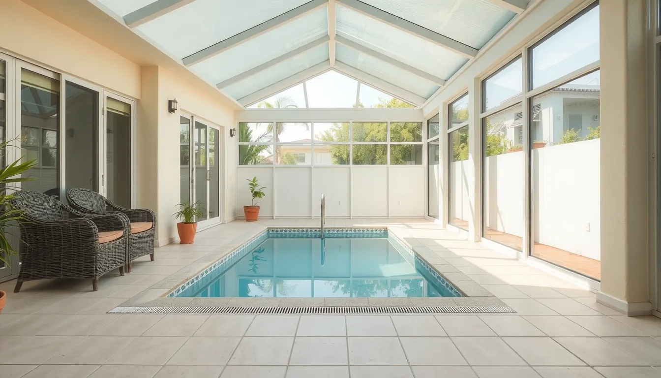 piscine dans veranda